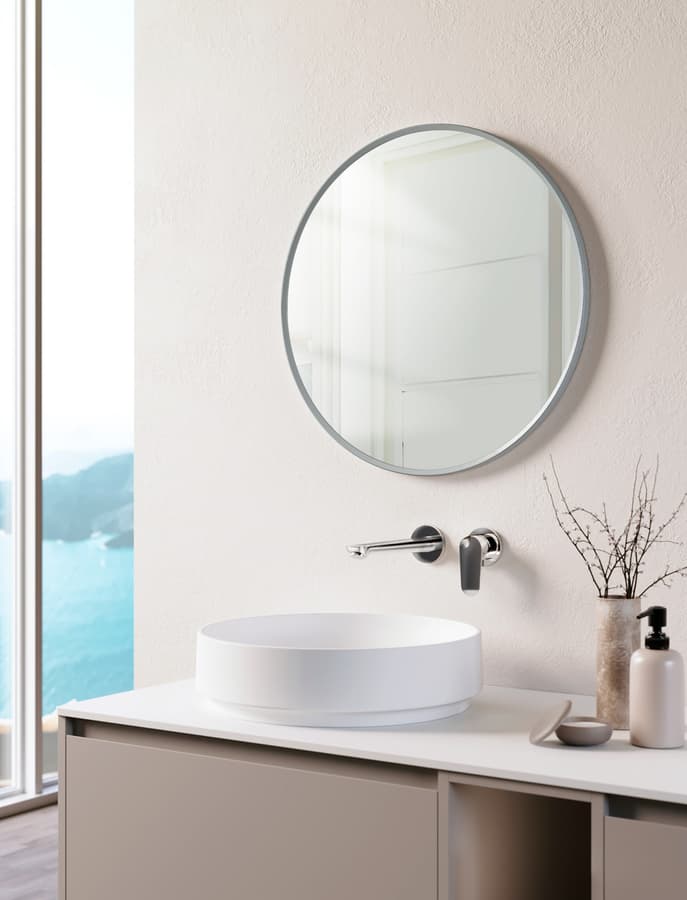 Spiegel Nakia matt light grey 60x60 cm